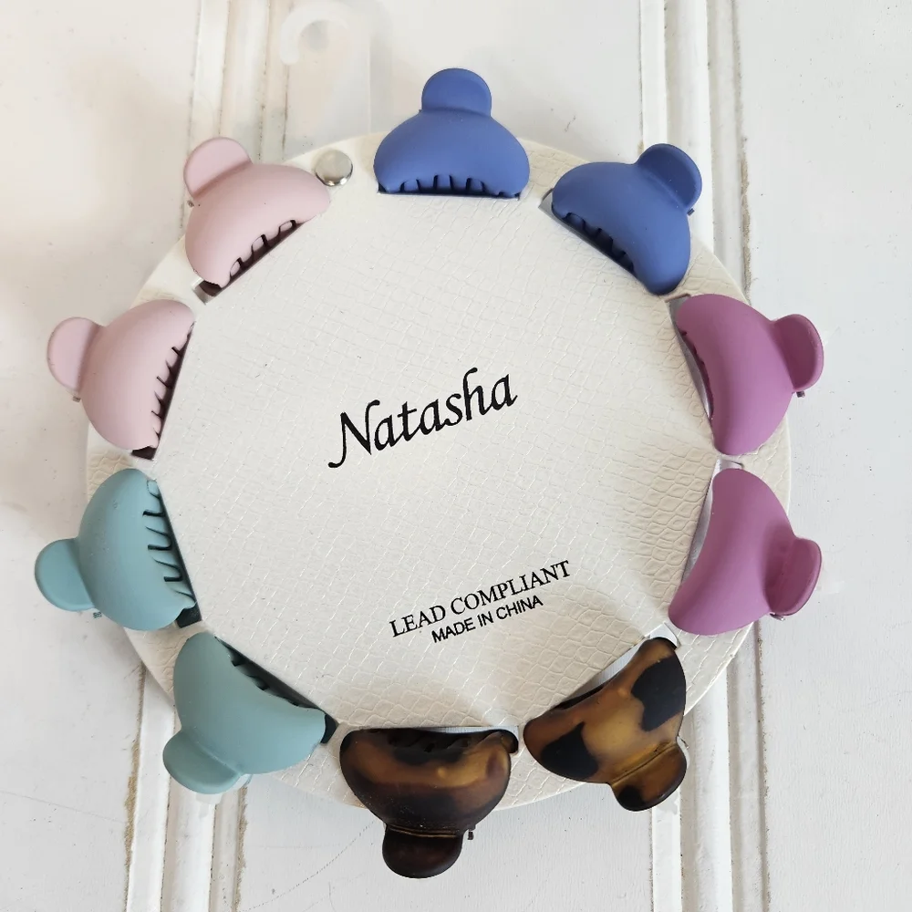 Natasha Hair Claw Clips Set Stylish Multicolored Accessories for Women